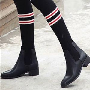 Ribbed Knit Over The Knee Boots